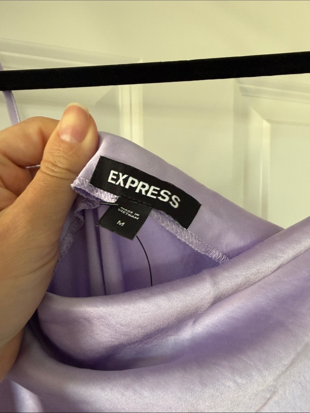 Express Lilac Slip Midi Dress with Spaghetti Straps - Picture 2 of 4
